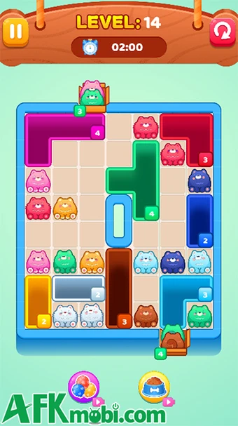Drop The Cat game giải đố gom hết mèo cùng màu vào hố
