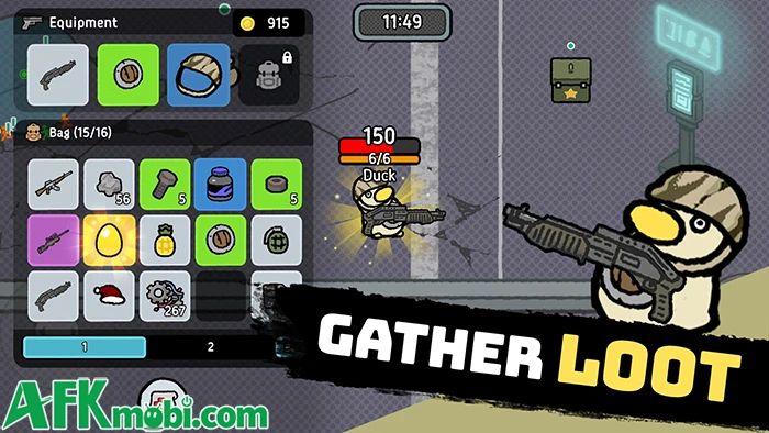 Duck Out: Loot, Shoot, Escape! game hành động looter shooter 2D
