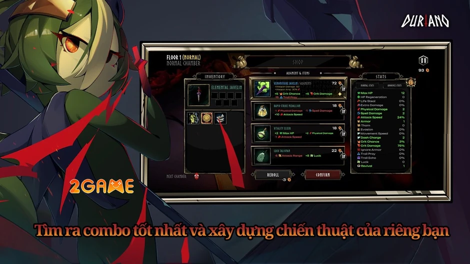 Duriano – Siêu phẩm Roguelite đấu trường góc nhìn từ trên xuống