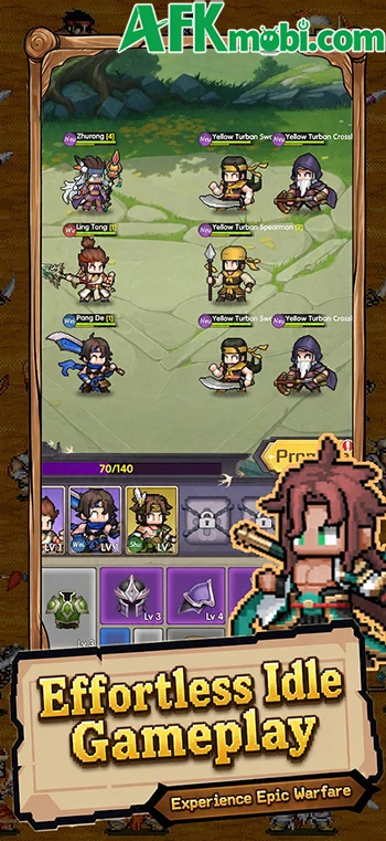 EZ PZ: Byte Heroes game idle thẻ tướng lấy đề tài Tam Quốc