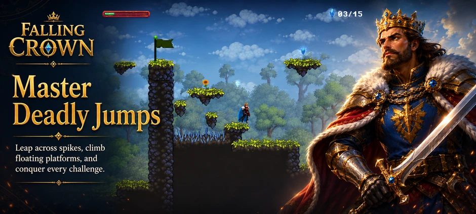 Falling Crown - Game đi cảnh 2D "Old-School" gọi mời những tín đồ đam mê thử thách Falling Crown - Game đi cảnh 2D "Old-School" gọi mời những tín đồ đam mê thử thách