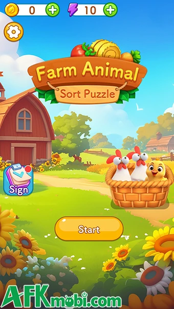 Farm Animal Sort Puzzle game casual giải đố lấy chủ đề nông trại