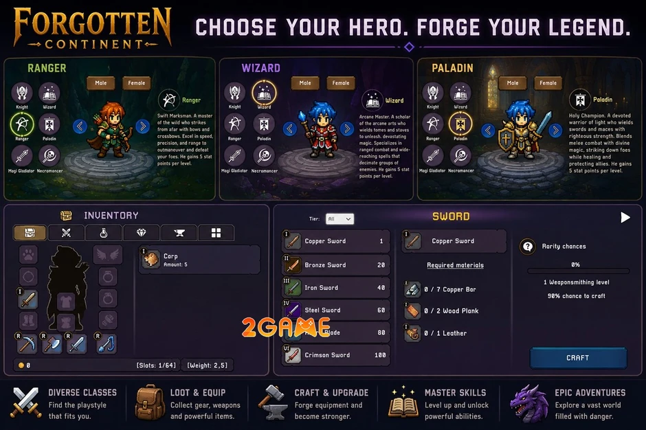 Forgotten Continent MMORPG - Khơi Quật Lục Địa Bị Lãng Quên Forgotten Continent MMORPG - Khơi Quật Lục Địa Bị Lãng Quên