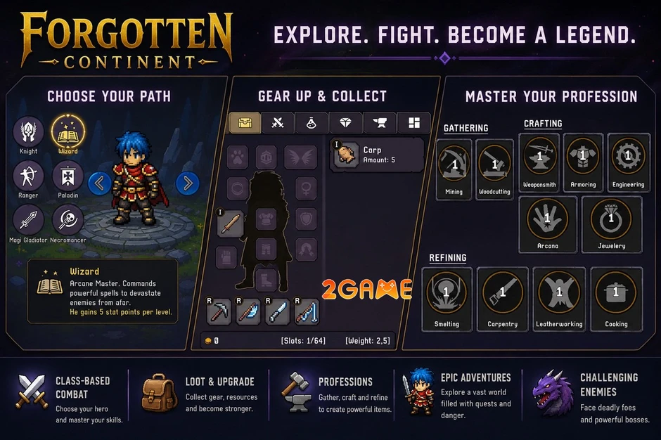 Forgotten Continent MMORPG - Khơi Quật Lục Địa Bị Lãng Quên Forgotten Continent MMORPG - Khơi Quật Lục Địa Bị Lãng Quên