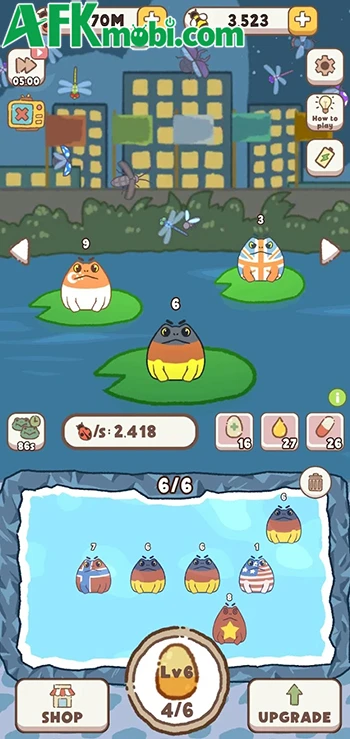 Frog Idle game casual nhàn rỗi cho bạn hợp nhất những chú ếch