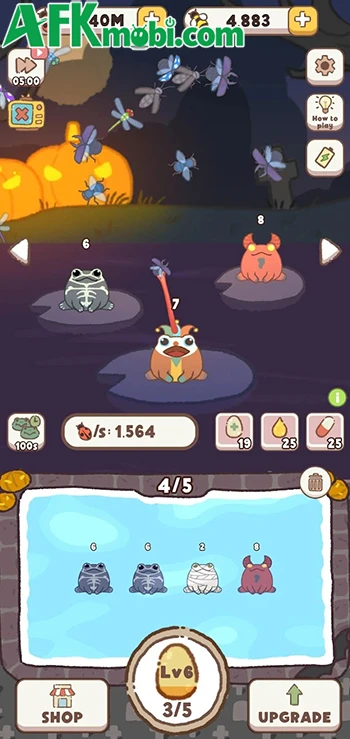 Frog Idle game casual nhàn rỗi cho bạn hợp nhất những chú ếch