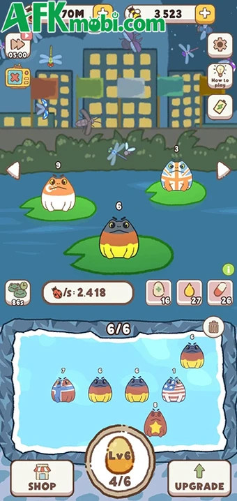 Frog Idle game casual nhàn rỗi cho bạn hợp nhất những chú ếch