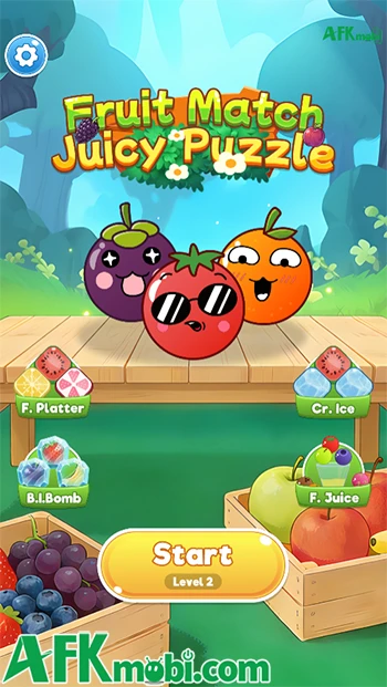 Fruit Match Juicy Puzzle với lối chơi chọn trái cây để nhấn thả