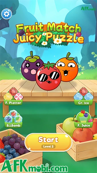 Fruit Match Juicy Puzzle với lối chơi chọn trái cây để nhấn thả