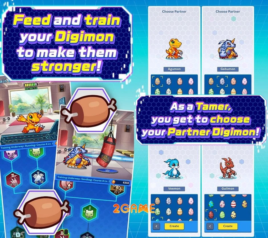 Game nuôi thú ảo DIGIMON UP đổ bộ Mobile với đồ hoạ Pixel hoài niệm
