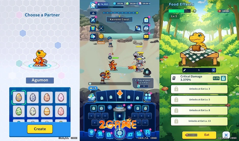 Game nuôi thú ảo DIGIMON UP đổ bộ Mobile với đồ hoạ Pixel hoài niệm