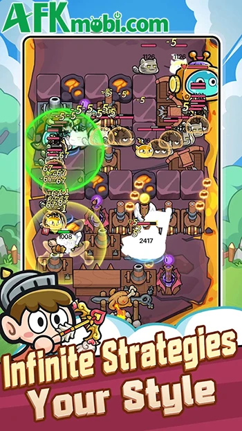 Garden Builder: Roguelike TD - Ngăn bọn slime chạm tới gà quay