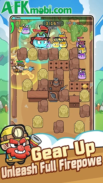 Garden Builder: Roguelike TD - Ngăn bọn slime chạm tới gà quay