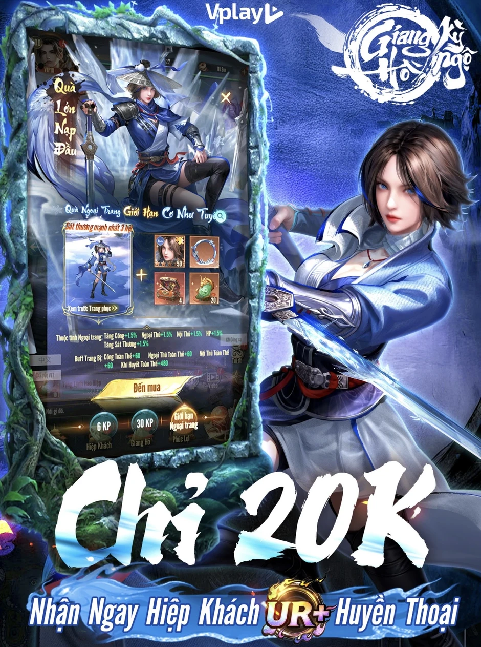 Giang Hồ Kỳ Ngộ - Vplay: Tuyệt tác card battle bất lương nhân chính thức ra mắt