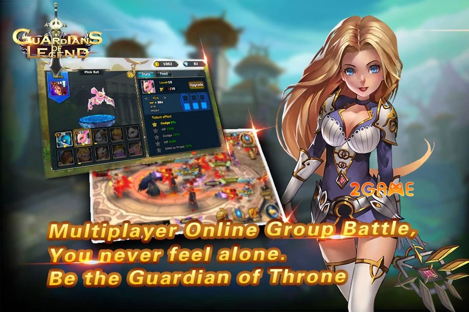Hiệu ứng chiến đấu mãn nhãn trong Guardians of Legend Mobile