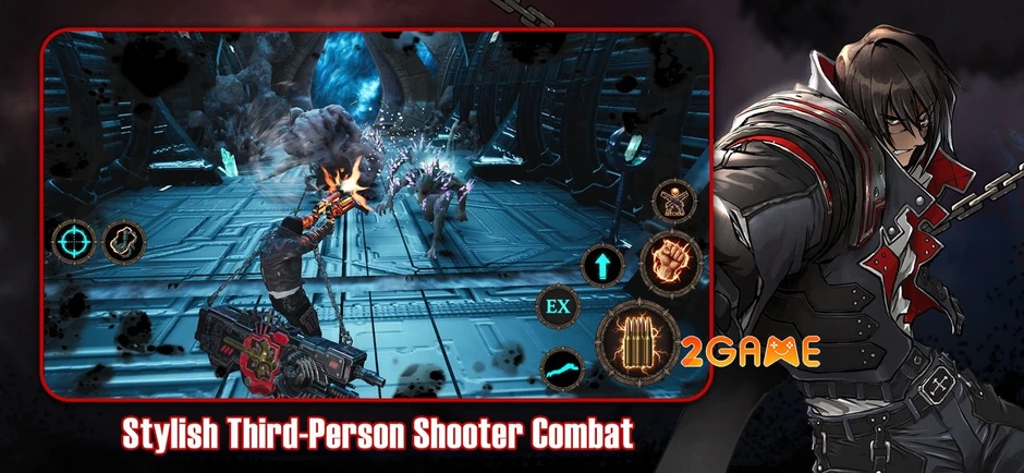 Gungrave G.O.R.E. UEE Mobile biến điện thoại thành sân khấu cuồng loạn