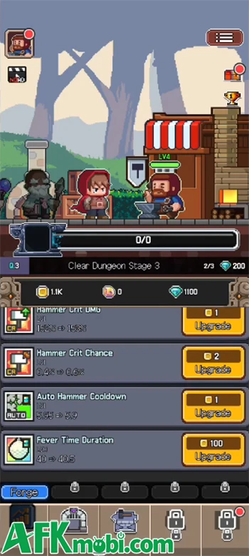 Hammer the Hit: Idle RPG với chủ đề rèn trang bị đi ngục tối