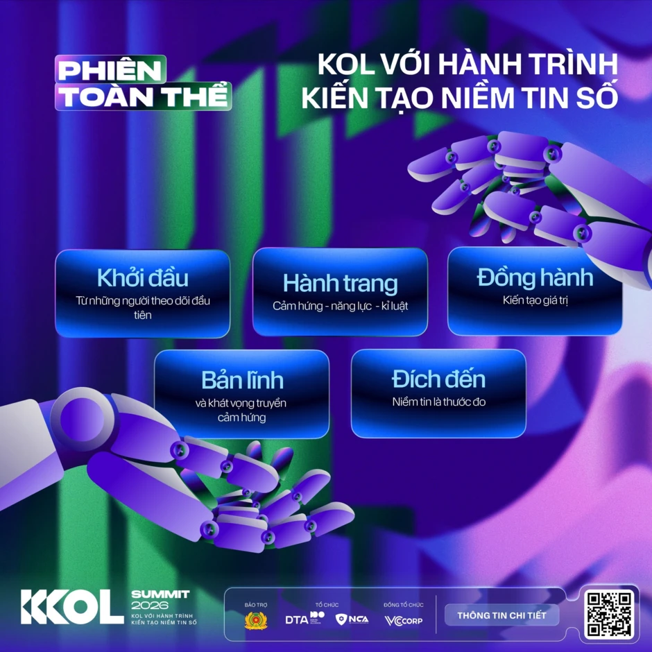Hé lộ dàn khách mời và loạt điểm nhấn đáng chờ đợi tại phiên hội nghị toàn thể KOL Summit 2026: Viral thôi chưa đủ, phải viral có tâm!