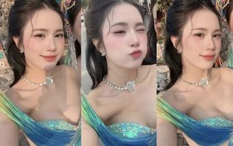 Hot girl tiên cá tại Carnaval Hạ Long xinh đẹp, bùng nổ nhan sắc khiến anh em "điêu đứng"