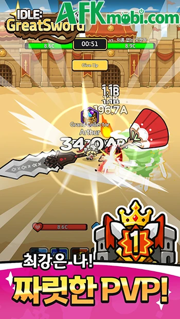 Idle: GreatSword cho bạn phát triển sức mạnh bằng thanh đại kiếm