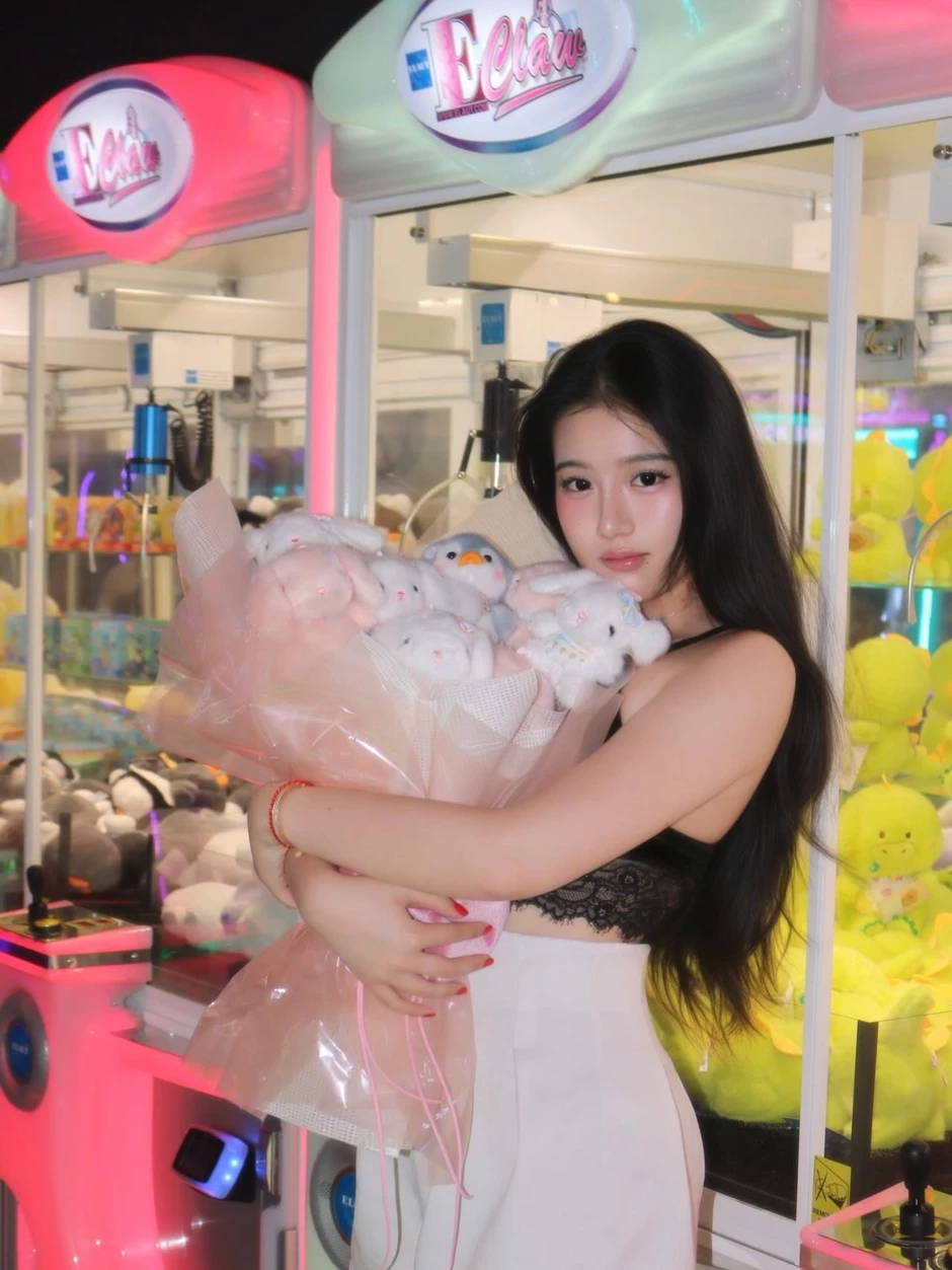 Khoảnh khắc "gắp thú bông" của hot girl xinh đẹp khiến người xem phải thốt lên "tuyệt đối điện ảnh"