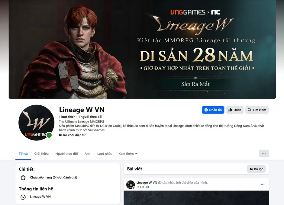 Lineage W bất ngờ mở cửa các kênh mạng xã hội Lineage W bất ngờ mở cửa các kênh mạng xã hội