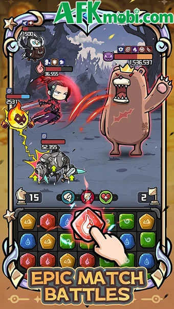 Match Go! Heroes game chiến thuật kết hợp yếu tố match-3