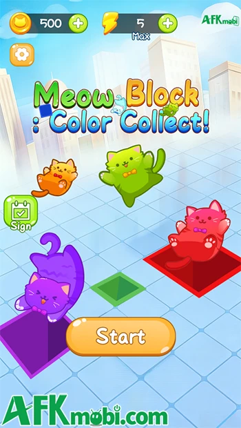 Meow Block: Color Collect - Di chuyển những khối hố để gom mèo