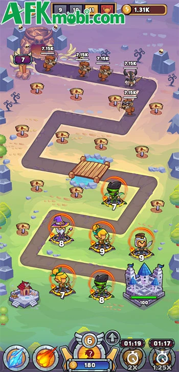 Merge Heroes game phòng thủ với phong cách đồ họa ngộ nghĩnh