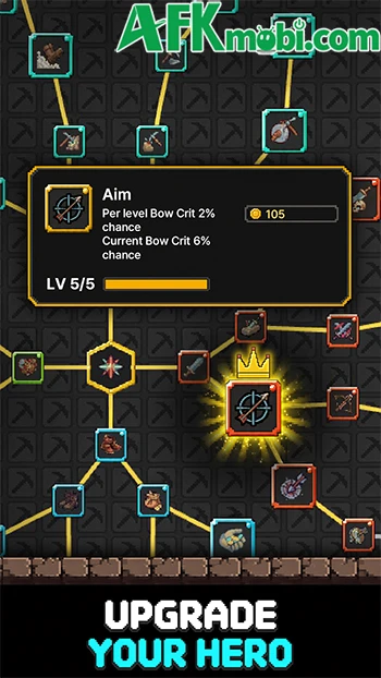 Mine Hero game hành động với phong cách đồ họa pixel 2D