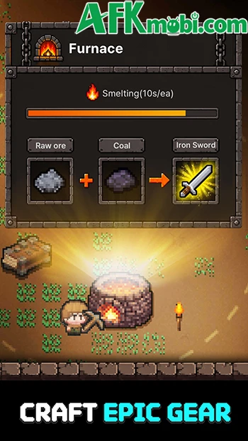Mine Hero game hành động với phong cách đồ họa pixel 2D