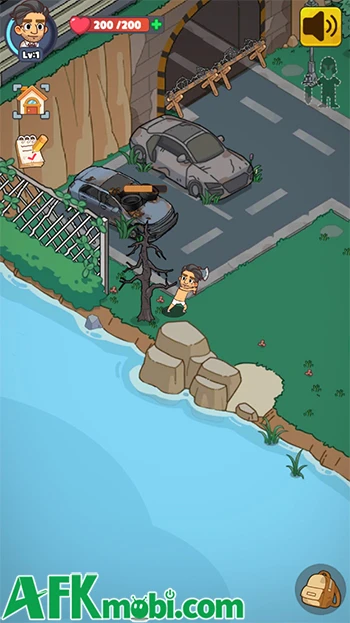 Mini Survival Zombie Fight cho bạn sinh tồn và gầy dựng căn cứ