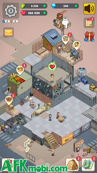 Mini Survival Zombie Fight cho bạn sinh tồn và gầy dựng căn cứ