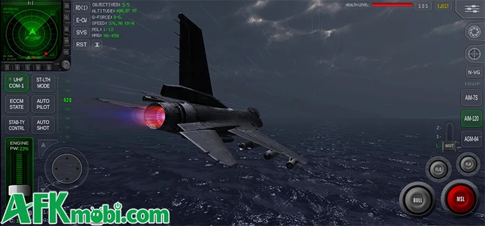 Modern Jet Fighter: Air Combat cho game thủ lái phi cơ chiến đấu