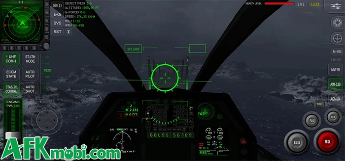 Modern Jet Fighter: Air Combat cho game thủ lái phi cơ chiến đấu