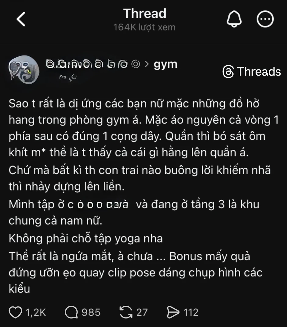Nam thanh niên than phiền "dị ứng" với các cô nàng gymer hở hang, CĐM tranh cãi không hồi kết