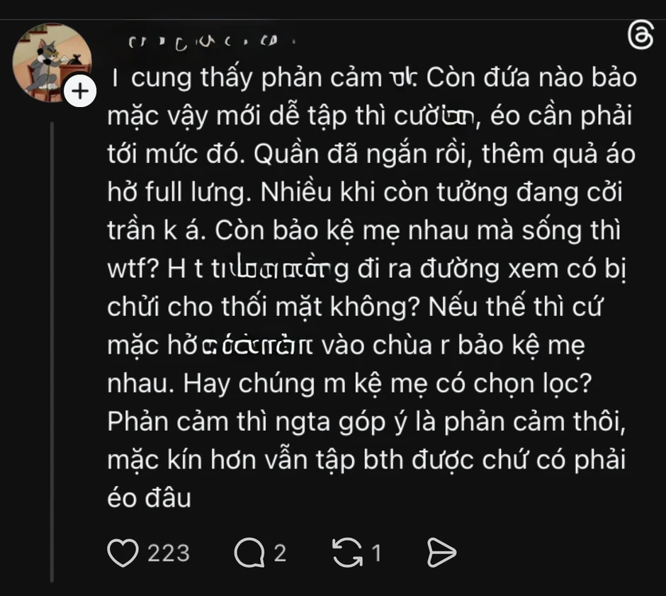 Nam thanh niên than phiền "dị ứng" với các cô nàng gymer hở hang, CĐM tranh cãi không hồi kết