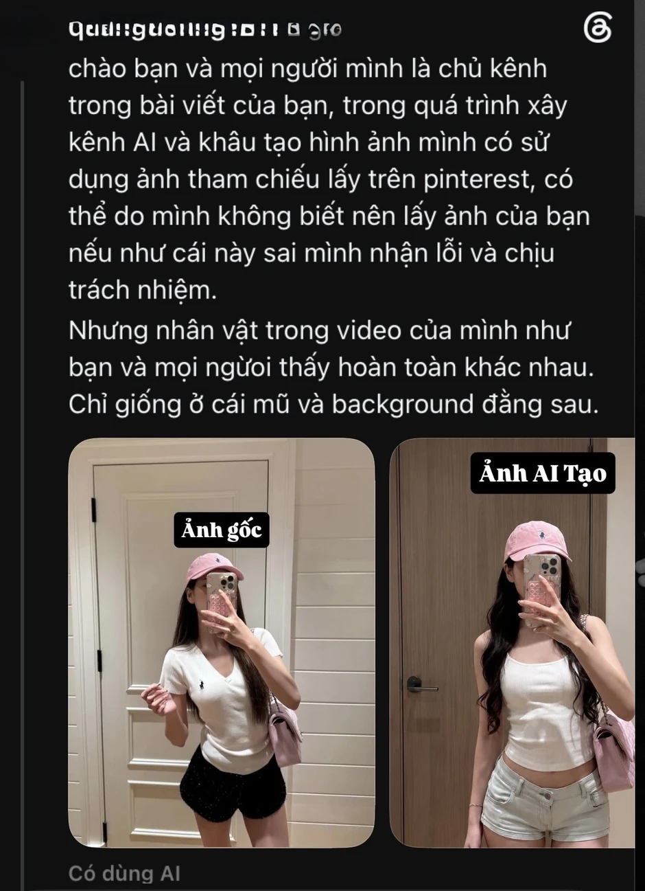 Nàng hot girl lên tiếng cầu cứu, nạn nhân bị lợi dụng bởi công nghệ AI