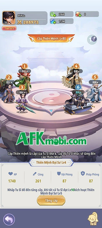 Những điều lưu ý khi xây dựng đội hình trong Tiên Nghịch Mobile