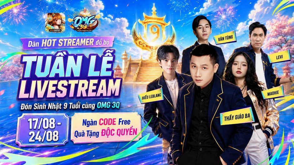 Tuần lễ livestream kỷ niệm 9 năm OMG 3Q - VNG đạt lượng tương tác khủng Tuần lễ livestream kỷ niệm 9 năm OMG 3Q - VNG đạt lượng tương tác khủng