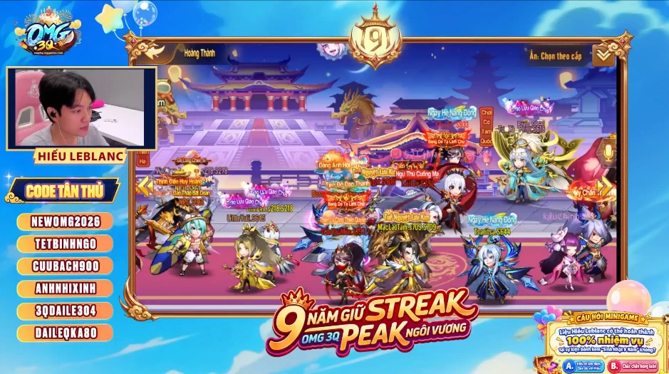 Hiếu Leblanc thách đấu game thủ OMG 3Q - VNG trong livestream sinh nhật Hiếu Leblanc thách đấu game thủ OMG 3Q - VNG trong livestream sinh nhật
