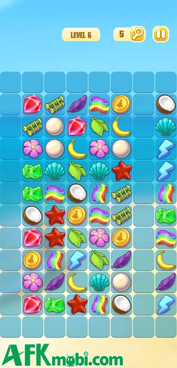 Onet Paradise game casual giải đố ghép cặp các hình giống nhau