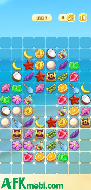 Onet Paradise game casual giải đố ghép cặp các hình giống nhau