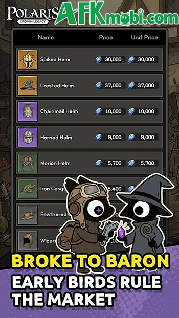 Polaris: Crown Legacy game idle thẻ tướng kết hợp với SLG