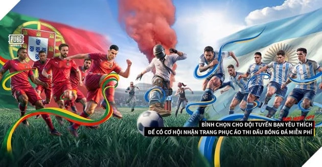 PUBG MOBILE HỢP TÁC 2 ĐỘI TUYỂN BỒ ĐÀO NHA VÀ ARGENTINA: SẴN SÀNG BÙNG NỔ CÙNG FIFA WORLD CUP 2026