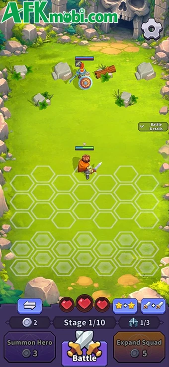 Rush Hero: AFK Legends RPG game chiến thuật cờ tự động
