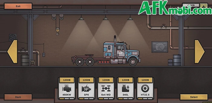 Rust Truck: Wasteland Delivery game mô phỏng lái xe tải 2D
