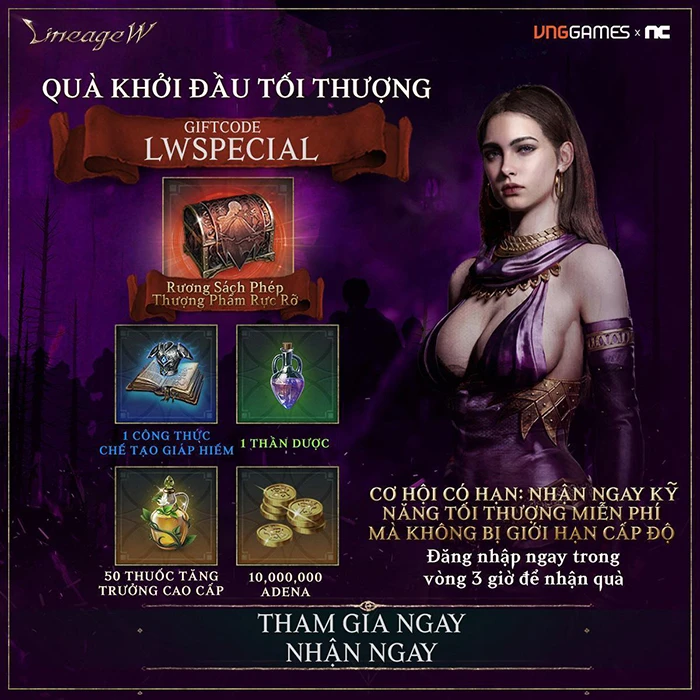 Sau một tuần “cháy” hết mình, Lineage W tiếp tục tri ân cộng đồng với gói quà tặng cực giá trị