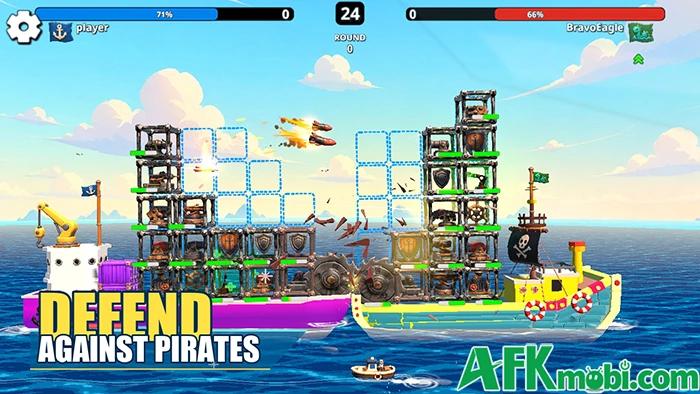 Ship Clash: Pirate Defense game chiến thuật 1v1 đấu tự động