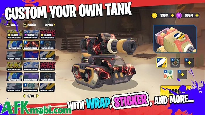 Tank Arena: Tiny War game hành động đấu xe tăng mini trực tuyến